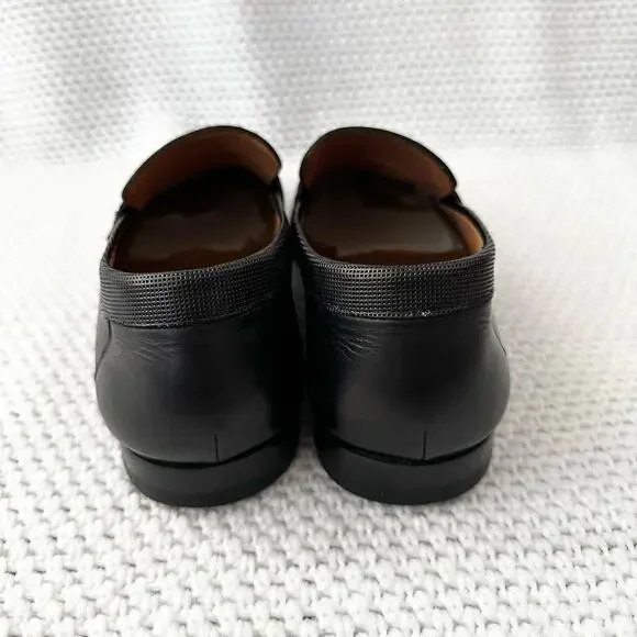 Magnanni MGN Black Leather Almond Toe Penny Loafer Dress Shoes Men 10 - Picture 5 of 10